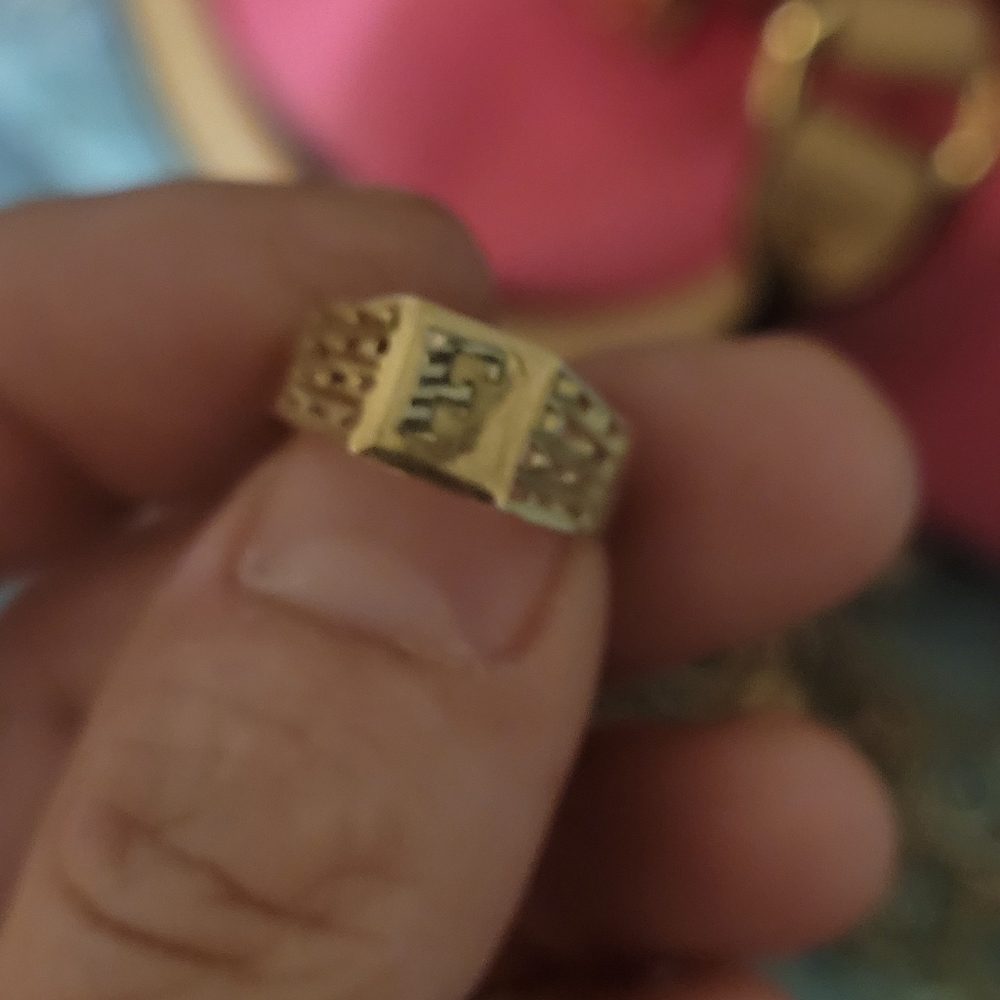 Vintage 10k "F" ring